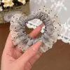 Goma para el pelo de malla de lunares bicolor, liga para el pelo de seda de leche de alta elasticidad, accesorio para el pelo no dañino para mujer