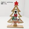 Artesanato em Madeira Decoração de Natal Pingente de Peça de Madeira Enfeites de Mesa Boneco de Neve Árvore de Natal Alce Alce Enfeites para Casa
