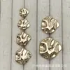 Botones metálicos de moda irregulares para trajes, abrigos de lana tejidos, botones decorativos versátiles y simples para coser a mano