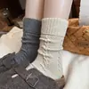 Meias de Lã Femininas Outono e Inverno Meias Quentes Torcidas com Forro de Lã Espessadas Pilhas Meias Lua de Inverno Meias de Chão