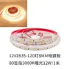 Tira LED 12V 24V 2835 Alto Brillo 120 LEDs 60 LEDs 8mm Blanco Cálido Neutro 2700K 3500K 4500K 5000K