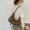 Bolsa de Mão Rústica Nicho Saco de Dumpling Feminino 2026 Outono Nova Tendência Simples Estilosa Bolsa de Ombro Única Bolsa Transversal para o Trabalho