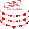 Suministro Exclusivo Transfronterizo de Banderines para el Día de San Valentín Qixi, Decoraciones para Centros Comerciales, Guirnaldas de Amor de Fieltro, Adornos Colgantes para Uso Interior en Qixi