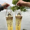 Taza de Bambú Tejido Hecha a Mano de Moda para Té de Leche Cesta de Bambú Taza de Té de Leche Cesta de Bambú de Moda Cubierta para Taza de Té de Leche Cubierta de Taza Tejida de Bambú