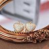2025 Nuevo Arete de Aro de Corazón con Perla de Doble Cara y Zircón Diamante Amor para Mujer Estilo Coreano Moda Combinable Sensación de Alta Gama