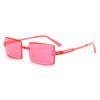 Nuevas Gafas de Sol de Moda Transfronteriza sin Montura con Adorno, Personalizadas de un Lente de Color Caramelo, Gafas Decorativas para Celebridad de Internet y Street Beat