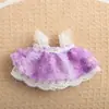 Muñeca de perro con cabeza de 14 cm, tirantes, sombrero pequeño, muñeca BJD, jeans, juguete de peluche, accesorios para muñecas, venta al por mayor