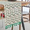 Yimanqi Yun Caminero de Mesa Estampado Bandera Decorativa Navideña para Mesa Verde Dorado Foil Mesa de Café Mueble de TV Posavasos Rectangular Fábrica