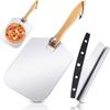 Pala de pizza de aluminio de 12 pulgadas al por mayor de fábrica, pala plegable portátil, cortador de pizza, juego de herramientas para hornear de cocina