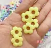 Flor de Cinco Hojas Acrílica Cuentas de Colores Hecho a Mano Color Sólido Flor Hueca Collar Pulsera Accesorios con Cuentas Círculo Irregular