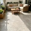 Azulejos de piedra caliza antigua de porcelana completa para proyectos, azulejos de suelo antideslizantes al por mayor, azulejos entrelazados para casas de huéspedes, cafeterías y jardines