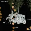 Colgante de Cristal de Hielo Navideño Adorno para Árbol de Navidad Ángel de Acrílico Transparente Luz Decoración de Lujo Utilería para Escena