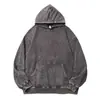 2026 Nuevo Cruzado 350g CVC Copo de Nieve Lavado Vintage Sudadera con Capucha Pulóver Sudadera para Hombre Peso Pesado Marca de Moda Chaqueta Estampada