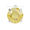 Binkes Serie Fresca de Verano Amarilla Zirconia Brillante Aleación de Titanio Joyería Cabeza de Repuesto para Aretes de Lóbulo, Piercings de Labio y Piercings de Nariz