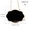 Quadro Negro Pequeno Dupla Face Transfronteiriço, Placa Suspensa Pastoral, Adereços de Casamento, Placa de Decoração de Aniversário, Quadro de Mensagens de Madeira