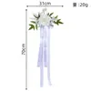 Flores para Respaldo de Silla de Boda Estilo Occidental, Flores para Sillas de Decoración de Lugar al Aire Libre, Flores Decorativas Artificiales Temática Bosque, Decoración de Flores Falsas para Sillas de Pasillo