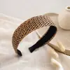 Faixa de Cabelo Cruzada de Palha Estilo Boho Francês para Mulheres, Acessório de Cabelo Vintage com Aba Larga Personalizado