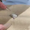 Anel de Diamante Versátil e Luxuoso para Mulheres, Colar com Pingente Olho Marquise, Anel de Zircônia para o Dia a Dia com Anjo Marquise Flutuante