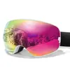Gafas de Esquí para Adultos Transfronterizas de Comercio Exterior, Doble Capa Antivaho, Alta Definición, Lente Esférica Grande, Compatibles con Gafas de Prescripción, Gafas para Motos de Nieve