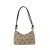 Bolsa Pequeña Cuadrada Fresca Dulce al por Mayor para Mujer 2026 Otoño Nuevo Bolso de Hombro Único de Lunares Marrones Bolso de Axila para el Trabajo