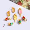 Cor forte retendo ouro diy acessórios fada esta Fada pingente joias colar colar feminino Barbie espelho Tulip