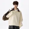 [En Stock] Suéter Holgado de Punto con Cuello Redondo y Media Cremallera Color Block Otoño/Invierno 2026 para Hombres y Mujeres MY6668 P60