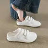 Pantuflas de Velcros Envolventes para Mujer 2026 Verano Nuevas para Estudiantes Suela Gruesa Zapatos Perezosos Slip-On Casuales Versátiles Medias Pantuflas