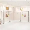 Loja de Roupas Rack de Exibição de Aço Inoxidável Rack de Exibição de Parede Roupas Infantis Novo Cabideiro Prateleira Adereços Armazenamento