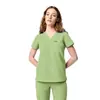 Uniforme de enfermería personalizado para mujer de Amazon, de manga corta, moderno, con logo personalizado, adecuado para personal de hospital y personal médico