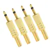 Soldadura de Cabezal de Audio para Auriculares de 3.5 mm Chapado en Oro, Enchufe Mono Pequeño de Dos Conductores, Soldadura