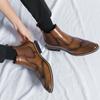Botas Martin de talla grande transfronterizas, nuevas botas de cuero de moda para otoño e invierno para hombre, zapatos casuales Chelsea británicos de gama media.