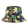Sombrero de Pescador con Nuevo Patrón de Hoja Tropical Europea y Americana para Hombres y Mujeres, Sombrero de Sol Plegable para Ocio al Aire Libre en la Costa