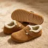 Sapatos de Inverno Quentes Birkenstock Femininos Sapatos Femininos Versáteis Moda Sapatos de Algodão com Solado Grosso Sapatos Casuais Peludos Macios com Solado Macio e Veludo
