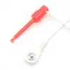 Fio condutor de gancho de teste personalizado de fábrica, 4,0 mm, fivela macho para fio de fisioterapia, fio de eletrodo de botão de 4,0 mm