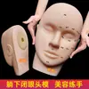 Modelo de prática de técnica de beleza com modelo de ombro modelo de cabeça ponto de acupuntura facial manequim de maquiagem cabeça de manequim modelo de ombro cabeça