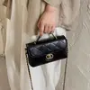 Bolsa de mão transfronteiriça de alta qualidade com padrão de diamante para mulheres, nova bolsa quadrada pequena de luxo leve, bolsa de ombro e transversal para o dia a dia, moderna