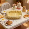Cesta Tecida Tridimensional de Renda, Cesta de Pão Simulada, Acessórios de Resina, Decoração Criativa para Paisagismo de Casa de Bonecas DIY