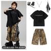 Ropa de Performance Infantil de Street Dance Ropa de Moda Traje de Pantalón Camuflado Hip-Hop para Niños Ropa de Performance de Batería para Niñas
