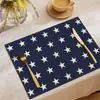 Nuevos Manteles Individuales del Día de la Independencia de Amazon, Manteles Decoración de Ambiente de Restaurante, Manteles Aislantes Térmicos Estampados en Lino, Manteles Individuales Estilo Occidental al por Mayor