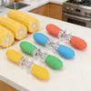 Espetos para Milho de Churrasco, Garfos para Milho Antiescaldantes e Antiderrapantes, Ferramentas de Churrasco em Aço Inoxidável para Uso na Cozinha