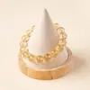 Pulsera de Citrino Transparente Natural, Pulsera de Cuentas Lisas de un Solo Círculo de Citrino Brasileño, Pulsera de Cristal de Gama Alta al por Mayor