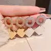 Nuevos Pendientes de Cobre Incrustados con Circonita de Gran Venta, Pendientes Cuadrados de Moda, Pendientes Exagerados Brillantes de Alta Gama de Celebridades para Mujer