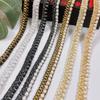 Nuevo Abrigo de Encaje Estilo Chanel Coreano con Cinta de Perlas Doradas y Plateadas, Capucha, Bolso, Accesorios de Celebridad