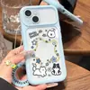 Borde colorido, diseño de ventana grande, adecuado para exhibir fotos, estrellas, cachorros y patrones de dibujos animados; Funda de teléfono estilo coreano para iPhone 17 y 18