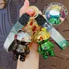 Chaveiro de Urso Mecânico Luminoso com Gradiente Galvanizado Desenho Animado Cool Pingente de Bolsa Criativo Chaveiro Pequeno Presente Atacado