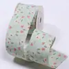 Cinta de Doble Cara con Estampado Floral Pequeño Fresco Estilo Pastoral para Moño DIY, Pasador de Pelo, Diadema, Correa para Envolver Regalos