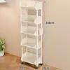Estante de Armazenamento de Brinquedos Prateleira de Lanches Caixa Carrinho Pequeno Móvel Mochila Armário de Chão Multi-camadas para Cozinha de Crianças Frutas