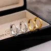 Aretes de Hielo Roto para Mujer, Diseño de Nicho, Sencillos, de Alta Gama, Exquisitos Aretes Circulares, Versátiles, Lujo Ligero, Aretes de Moda