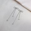 Nuevos Pendientes Soldados de Cadena de Garra de Pedrería DIY Accesorios de Borla Pendientes Versátiles Pendientes con Forma de Corazón Redondos de Estrella de Cinco Puntas