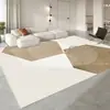 Alfombrilla Antideslizante de Lujo Ligero para Sofá de Sala de Estar Estilo Crema, Alfombra Lavable para Mesita de Noche de Dormitorio, Ventana Saliente, Mesa de Café